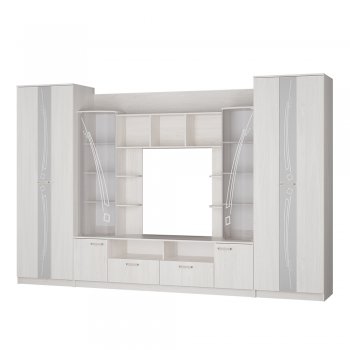 Стенка Венеция ясень белый (БТС) в Верхнем Тагиле - verhnij-tagil.mebel-e96.ru