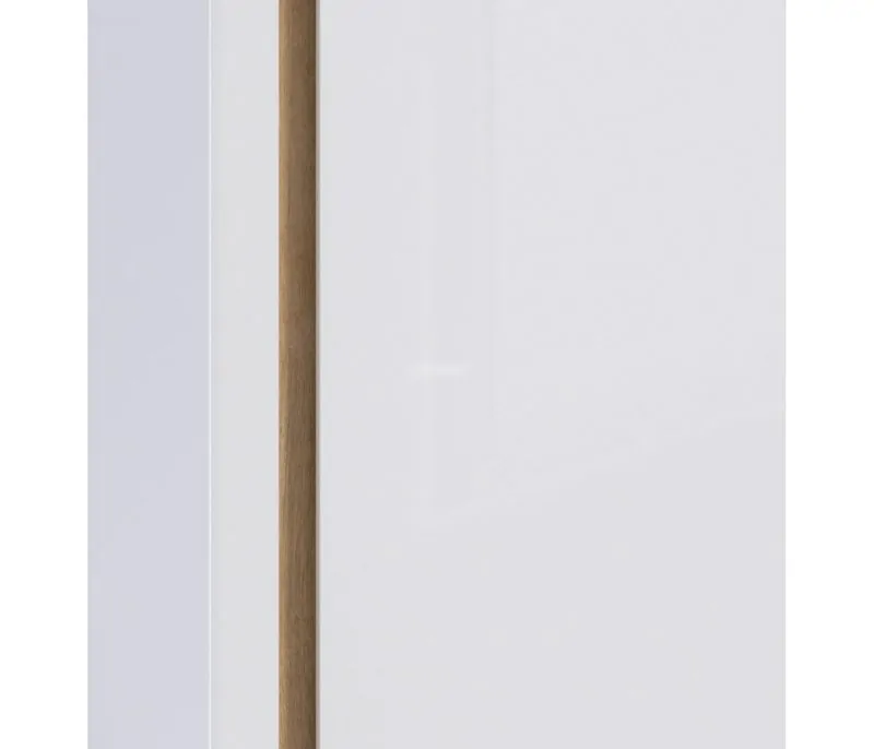 Шкаф 800 мм 2х дверный с зеркалом Веста СБ-2259 (Дуб Бунратти/Белый глянец) (СП) в Верхнем Тагиле - verhnij-tagil.mebel-e96.ru